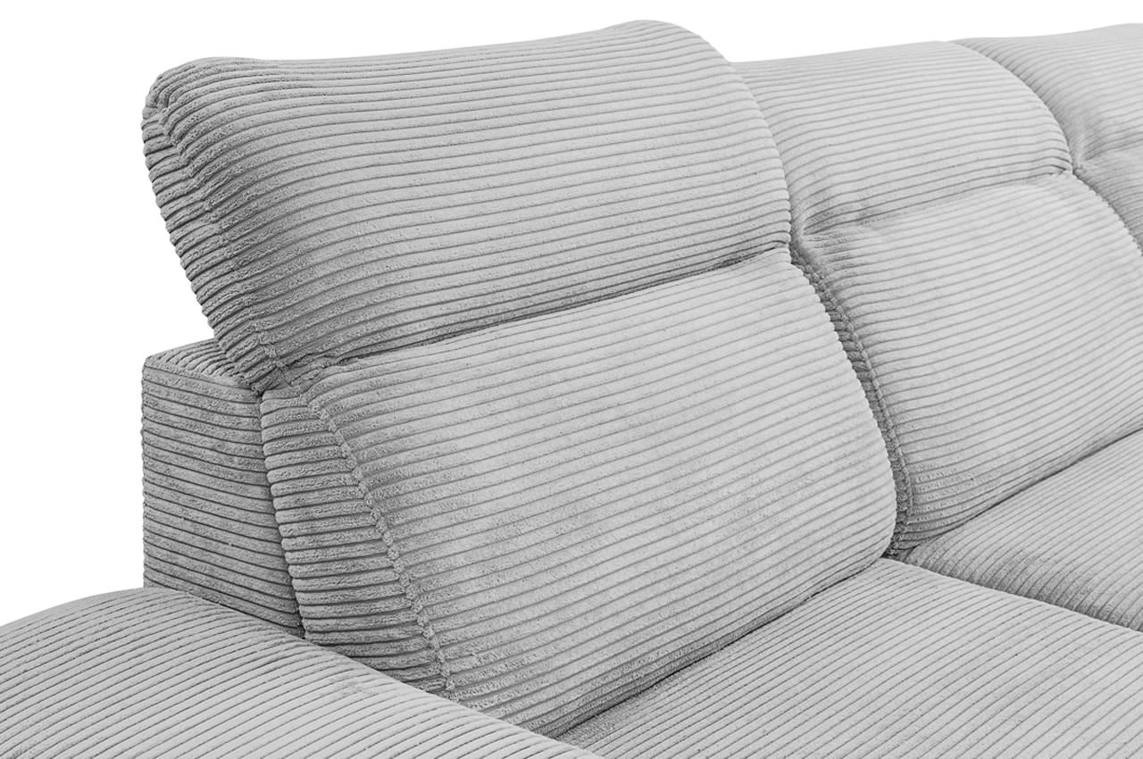 alicante ecksofa rechts cord poso 55 hellgrau detailbild kopfteilverstellung