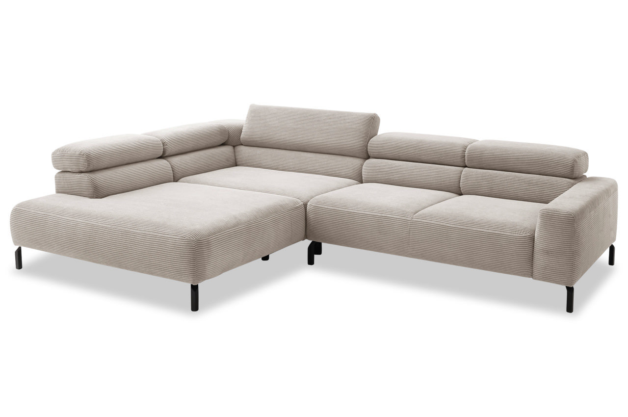 spring candy ecksofa mit ottomane links cord taupe