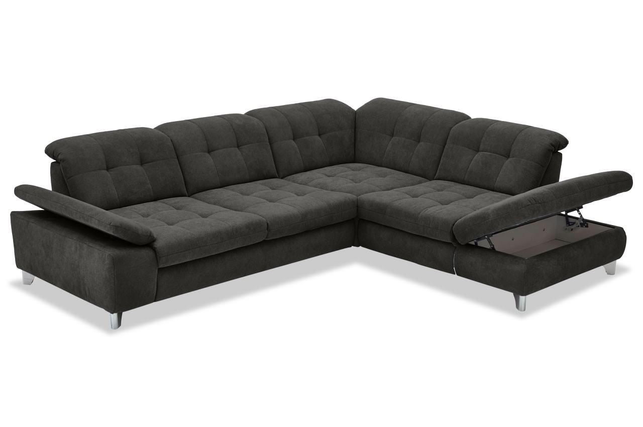 mp in18012 ecksofa rechts belle schwarz bettkasten