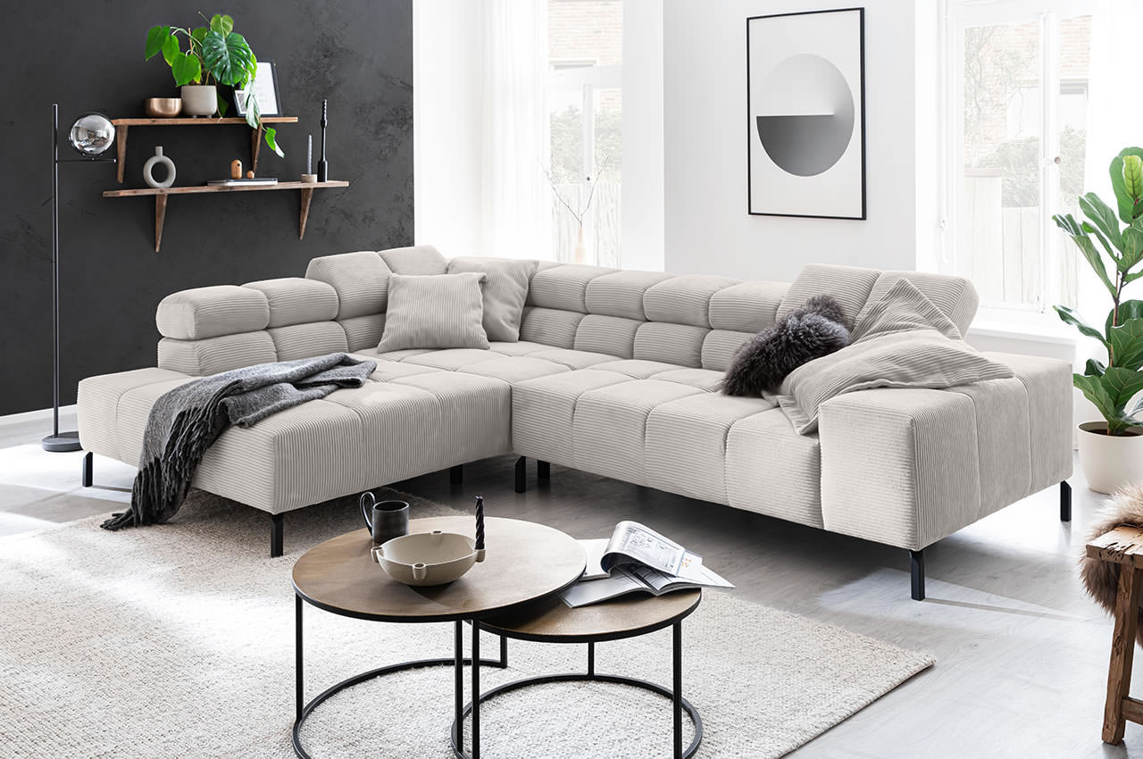 wilson mega ecksofa links cordstoff hellgrau ambiente