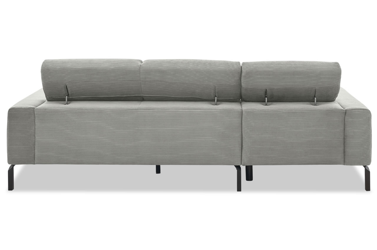 spring ecksofa mit recamiere links feincord grau rueckansicht