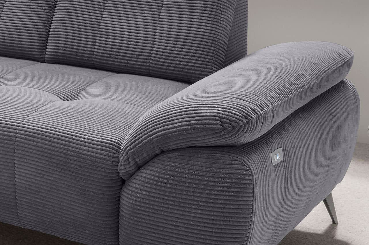 benformato fiore ecksofa links cord 4801 grau detailbild armlehne