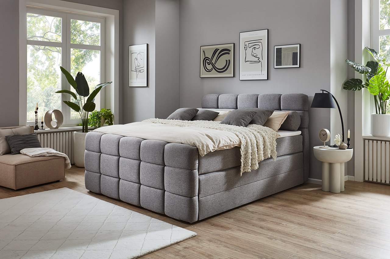 lugano a boxspringbett 180x200 stoff malmo 90 grau milieubild
