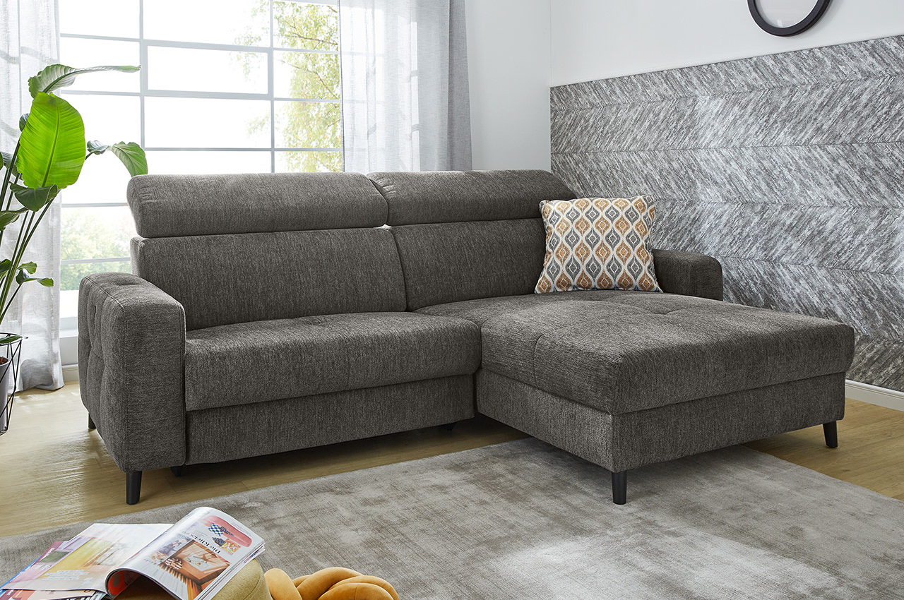 ecksofa doppio rechts stoff 444 09 grau milieubild mi kopfteilverstellung 3