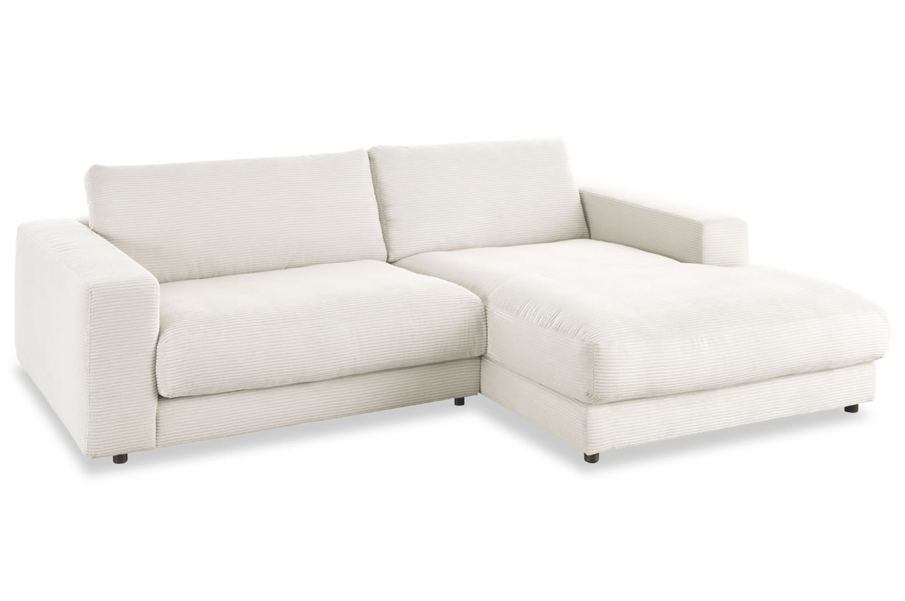 candy high end ecksofa mit longchair rechts cord snow