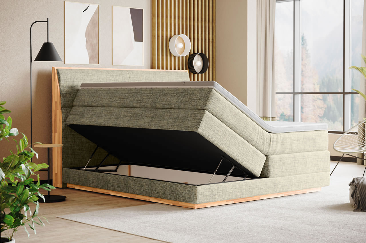 boxspringbett palma 1 stoff city c328 moos milieubild mit bettkasten boxspringbett palma 1 stoff city c328 moos milieubild mit bettkasten