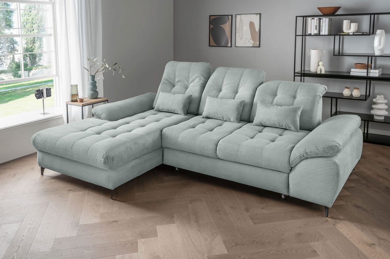 benformato delphino ecksofa variante links cord 4803 aqua milieubild