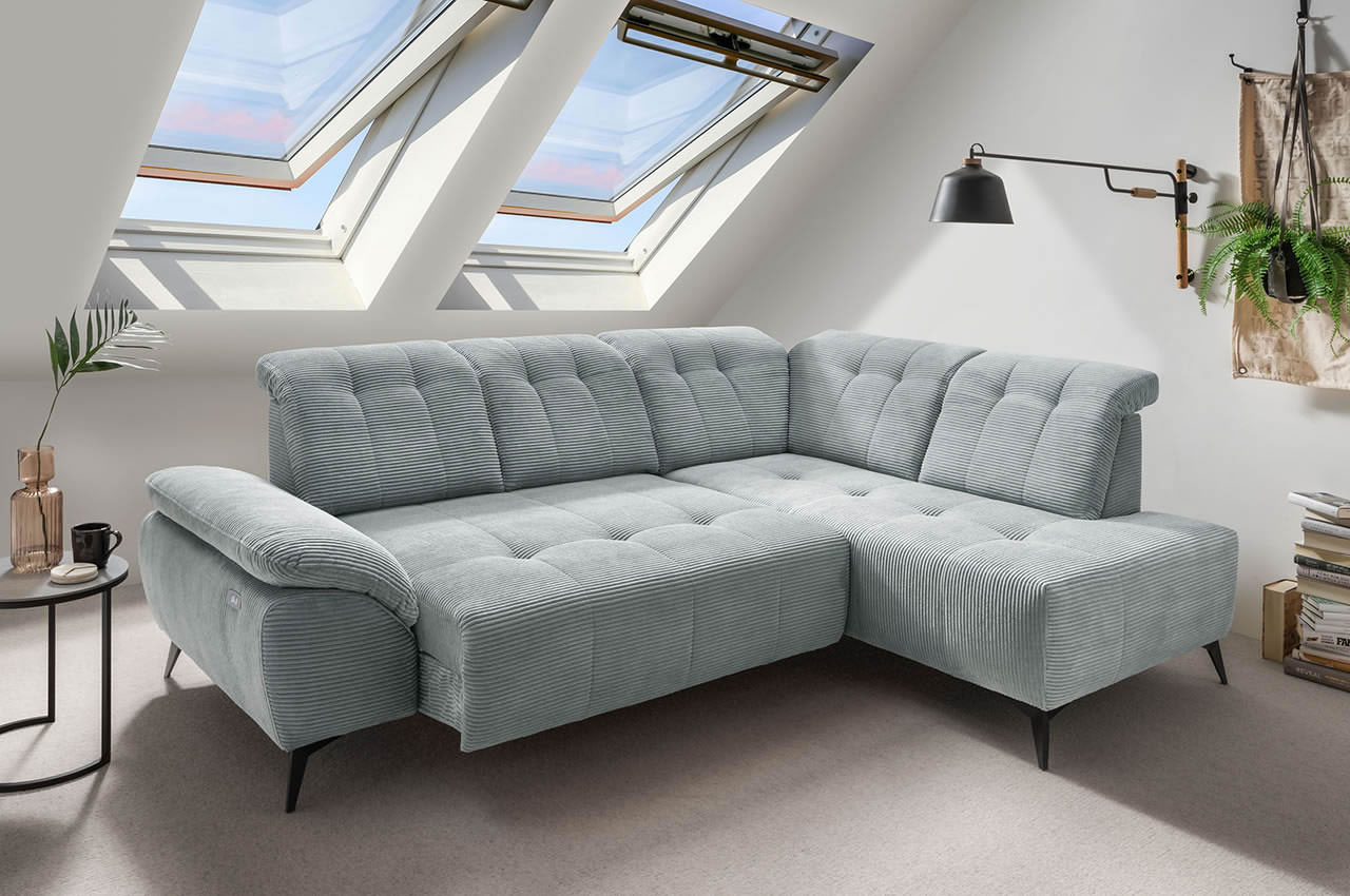 benformato fiore ecksofa rechts cord 4803 aqua milieubild sitzverstellung benformato fiore ecksofa rechts cord 4803 aqua milieubild sitzverstellung