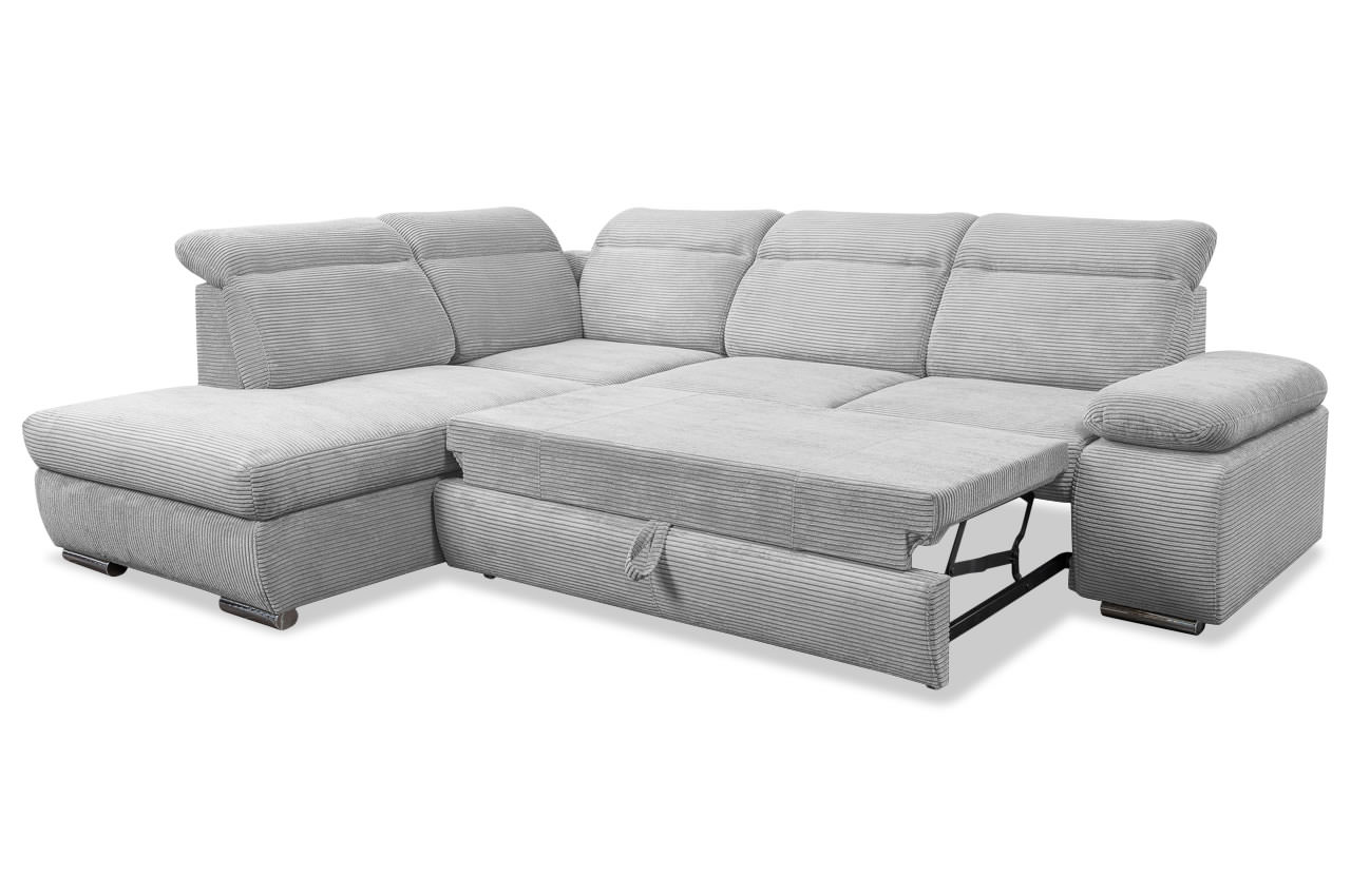 alicante ecksofa links cord poso 55 hellgrau schlaffunktion