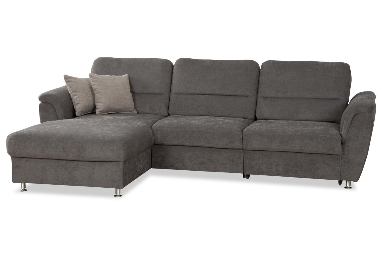 deva ecksofa links flachgewebe 6129 grau