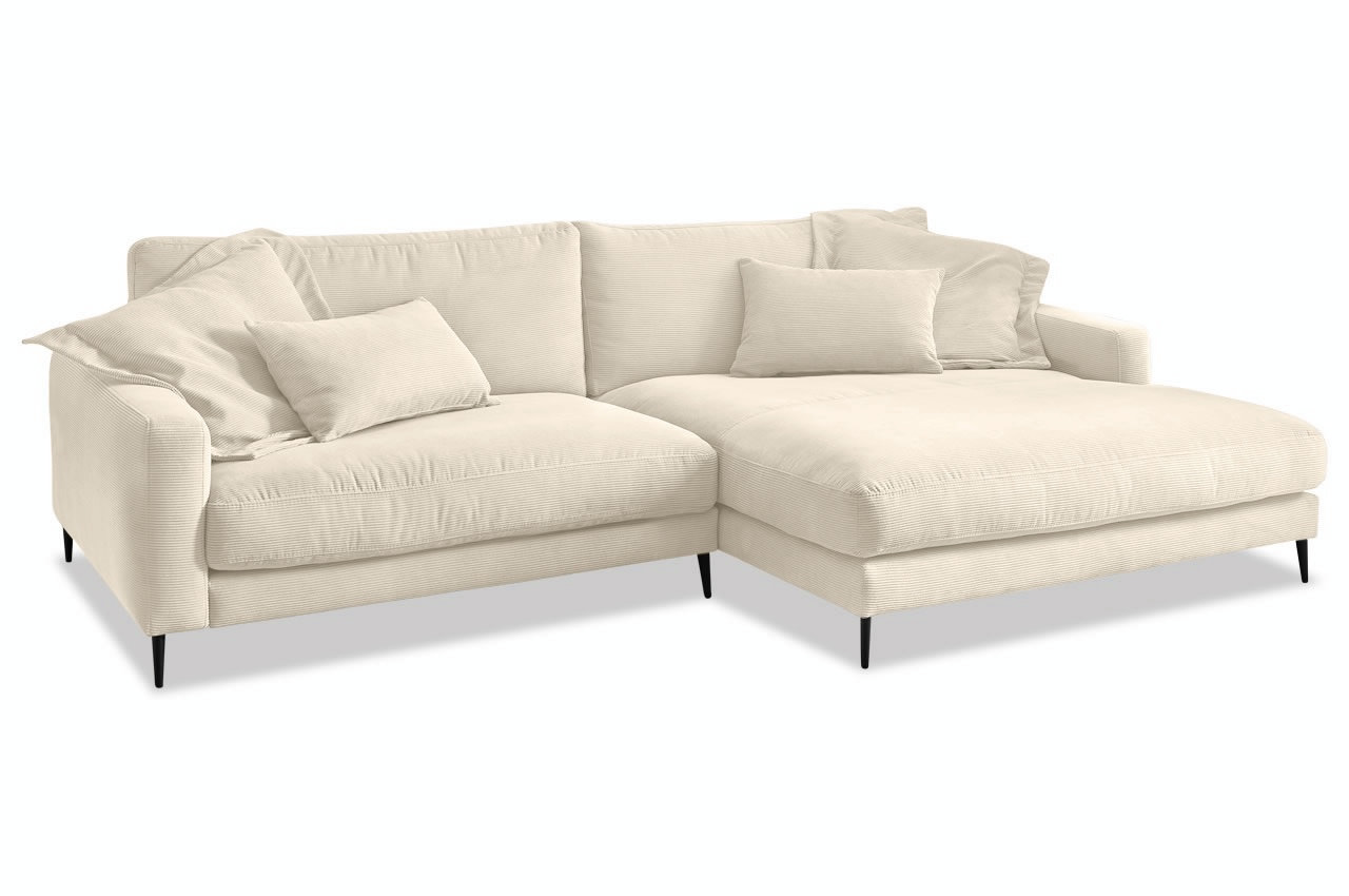 manhattan ecksofa rechts cordstoff nature