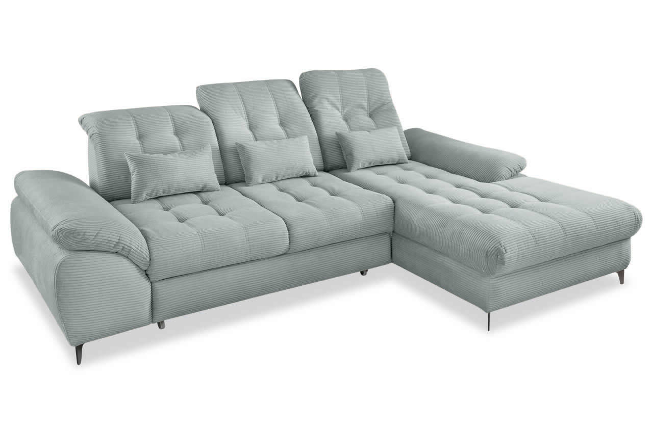 benformato delphino ecksofa variante rechts cord 4803 aqua