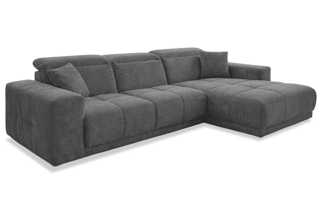 toni ecksofa rechts cord hydra 13 anthrazit