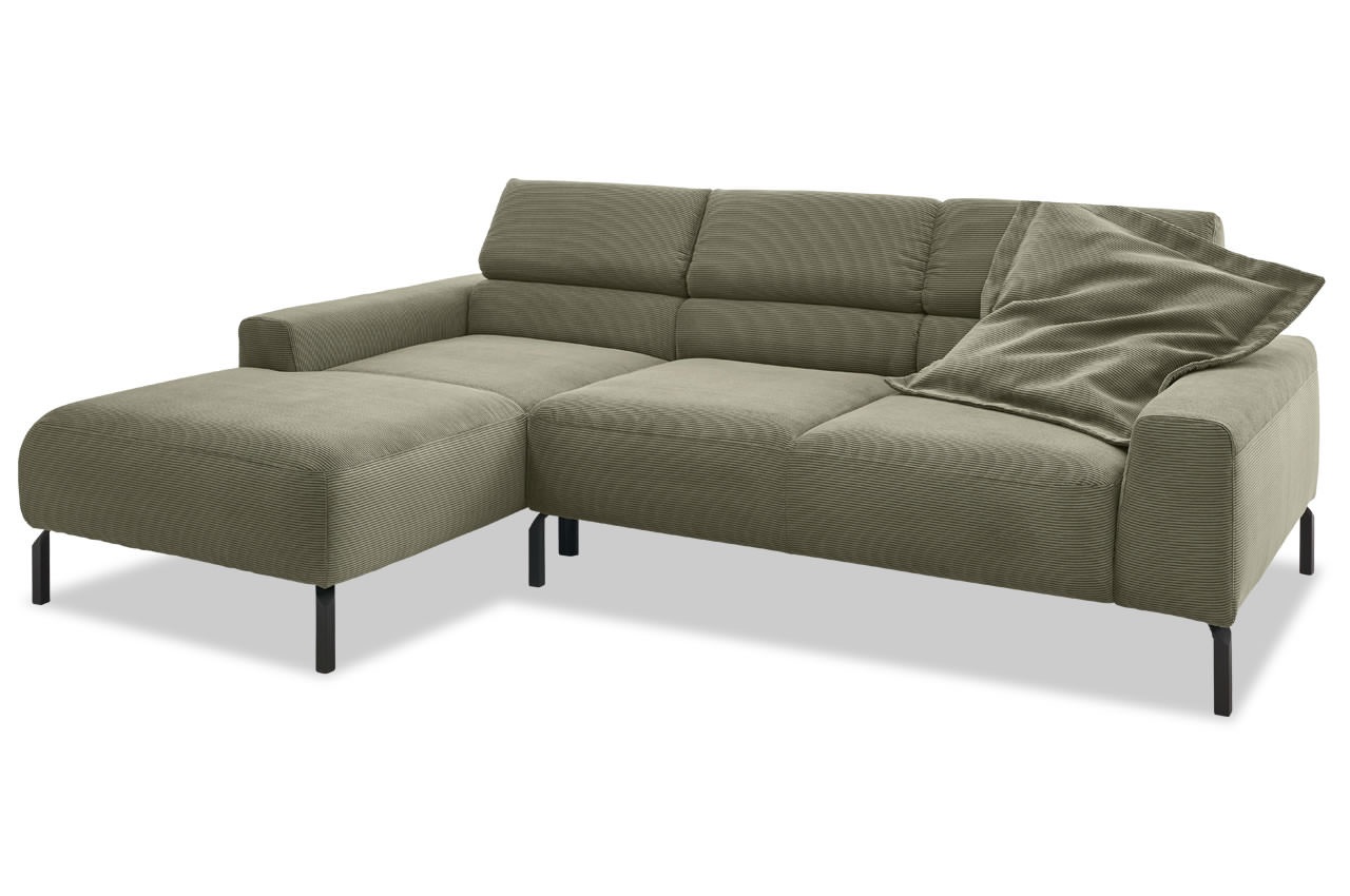 spring ecksofa mit recamiere links feincord olive mit kissen spring ecksofa mit recamiere links feincord olive mit kissen