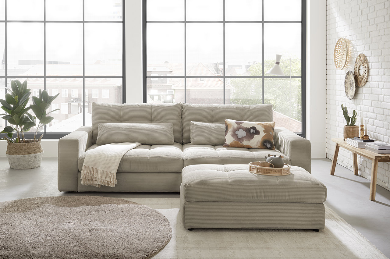bigsofa jasper stoff hyper 27 stone milieubild mit hocker bigsofa jasper stoff hyper 27 stone milieubild mit hocker
