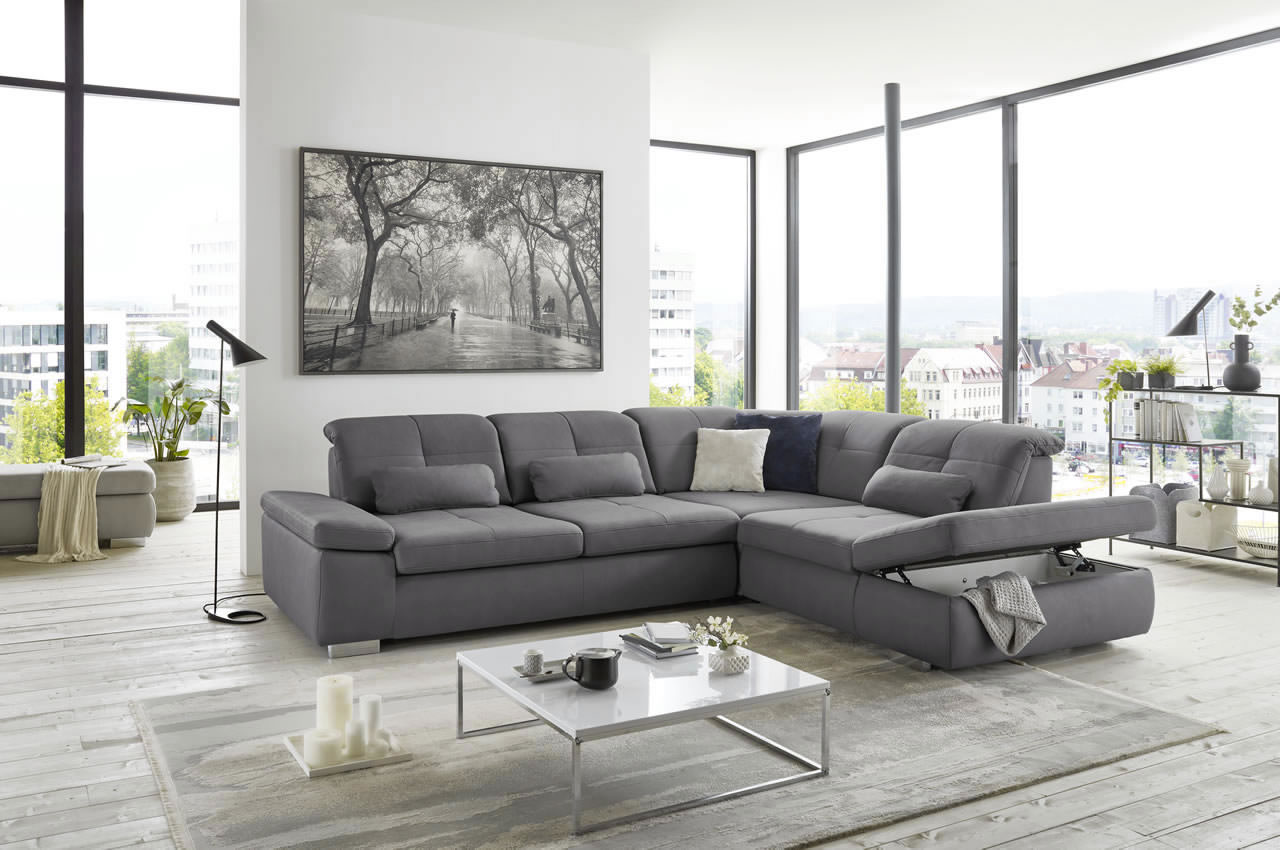in16012 ecksofa variante rechts stoff mammut grau milieubild bettkasten 1 in16012 ecksofa variante rechts stoff mammut grau milieubild bettkasten 1