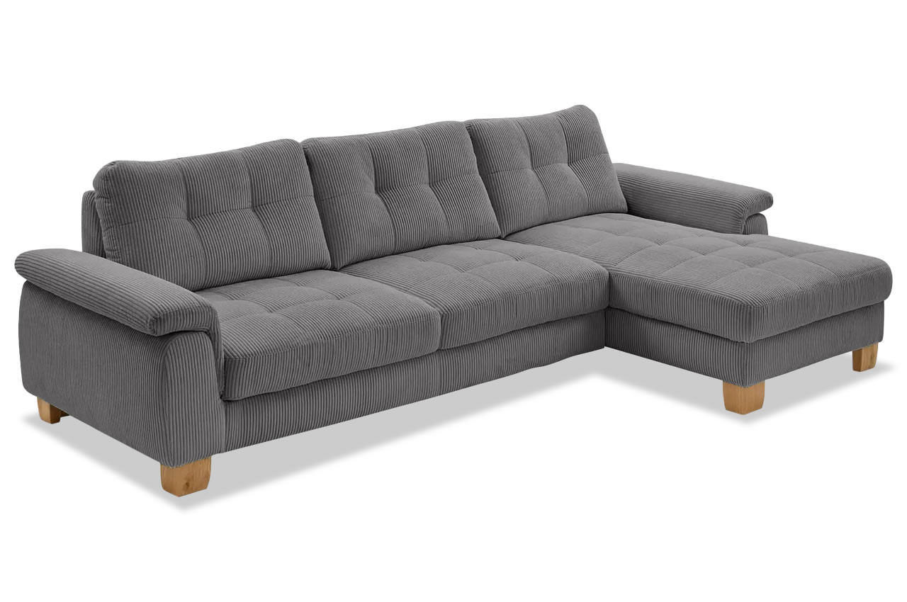 pp la19101 landart ewian ecksofa rechts cord anthrazit ohne kissen