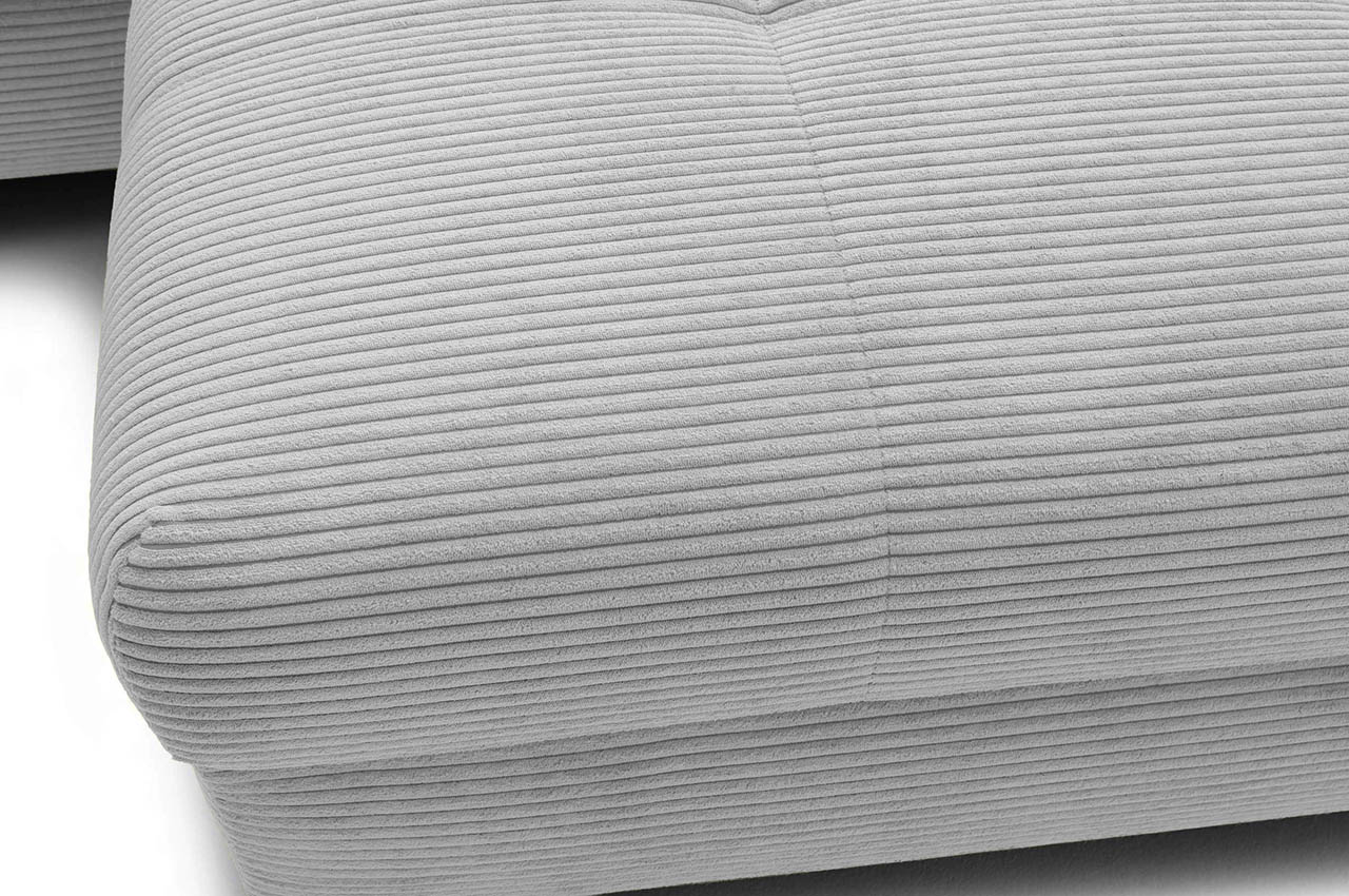 ecksofa mykonos rechts cord stripes 8637 grau detailbild ecksofa mykonos rechts cord stripes 8637 grau detailbild
