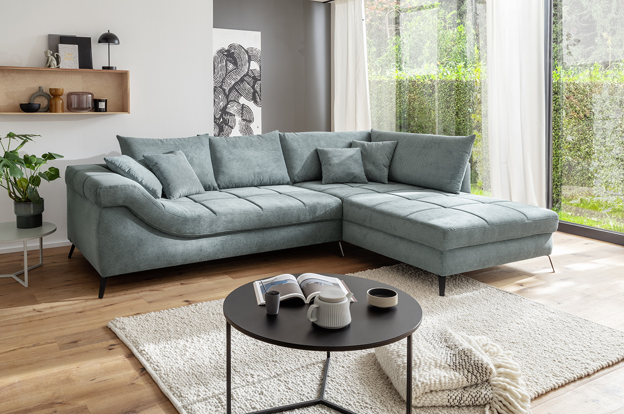portofino ecksofa rechts dilara 72 blau grau milieubild