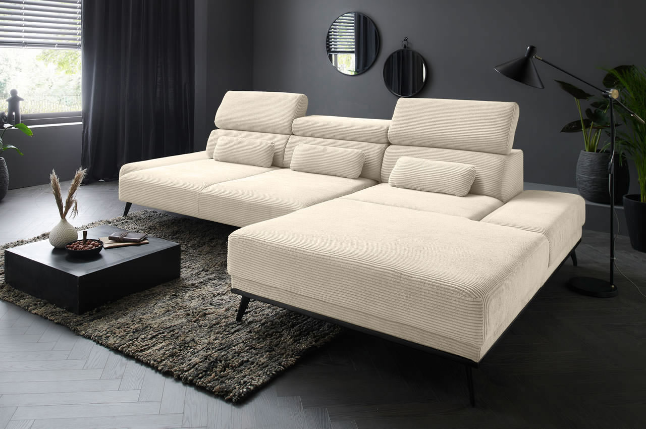 arrow ecksofa rechts lincoln 03 beige gestell schwarz ambiente 2 arrow ecksofa rechts lincoln 03 beige gestell schwarz ambiente 2