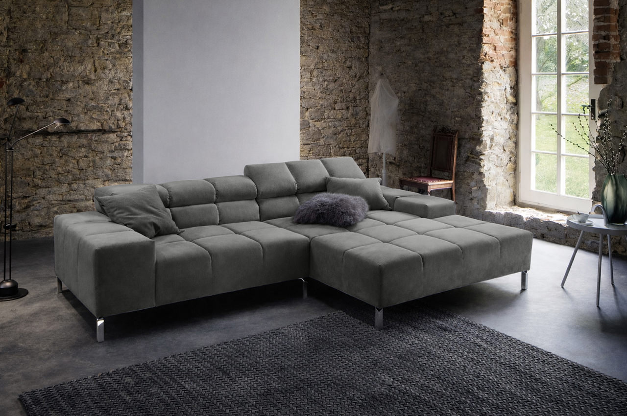wilson longchair rechts velvet grau ambiente