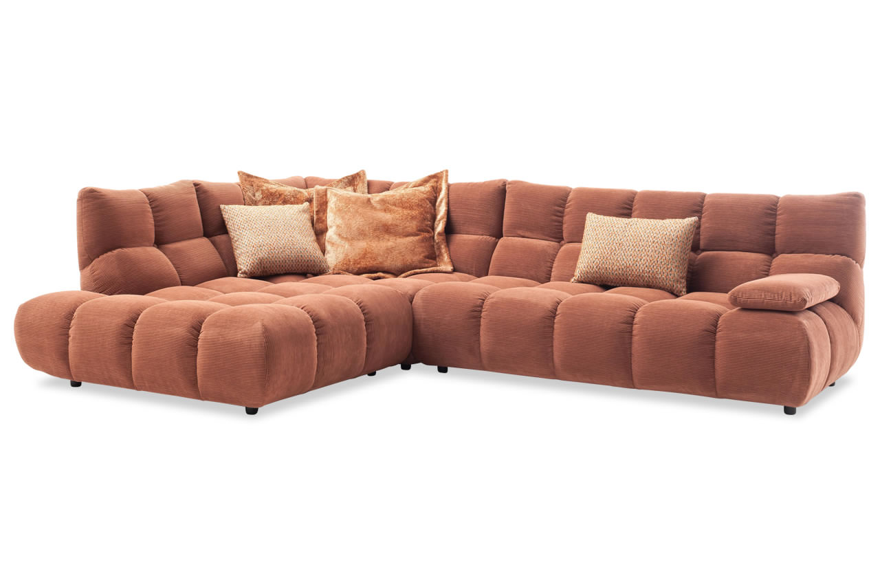 graceland candy ecksofa links feincord rusty mit dekokissen