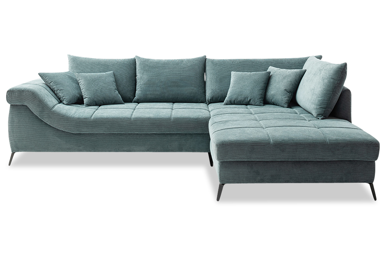 portofino ecksofa rechts dilara 72 blau grau frontansicht