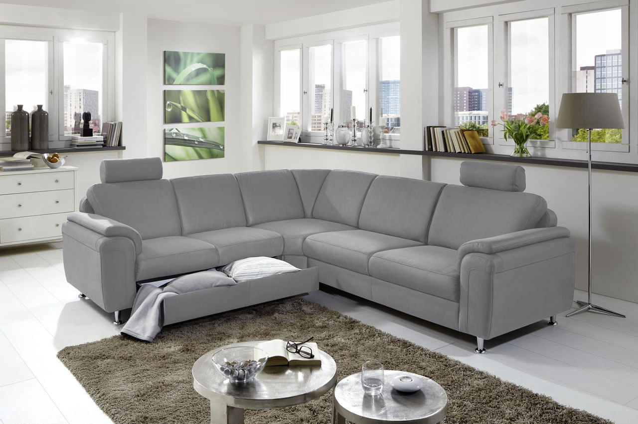ze em05003 ecksofa rechts stoff holiday farbe grau milieubild mit bettkasten ze em05003 ecksofa rechts stoff holiday farbe grau milieubild mit bettkasten