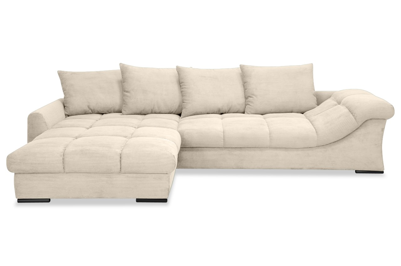apollo ecksofa links cord stripes 8622 creme frontansicht ohne zierkissen apollo ecksofa links cord stripes 8622 creme frontansicht ohne zierkissen