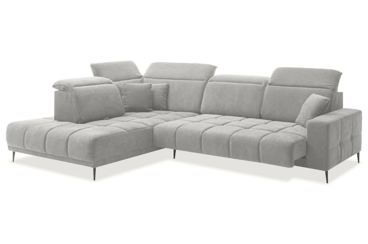 livorno ecksofa mit ottomane links aragon 80 silber sitztiefenverstellung livorno ecksofa mit ottomane links aragon 80 silber sitztiefenverstellung