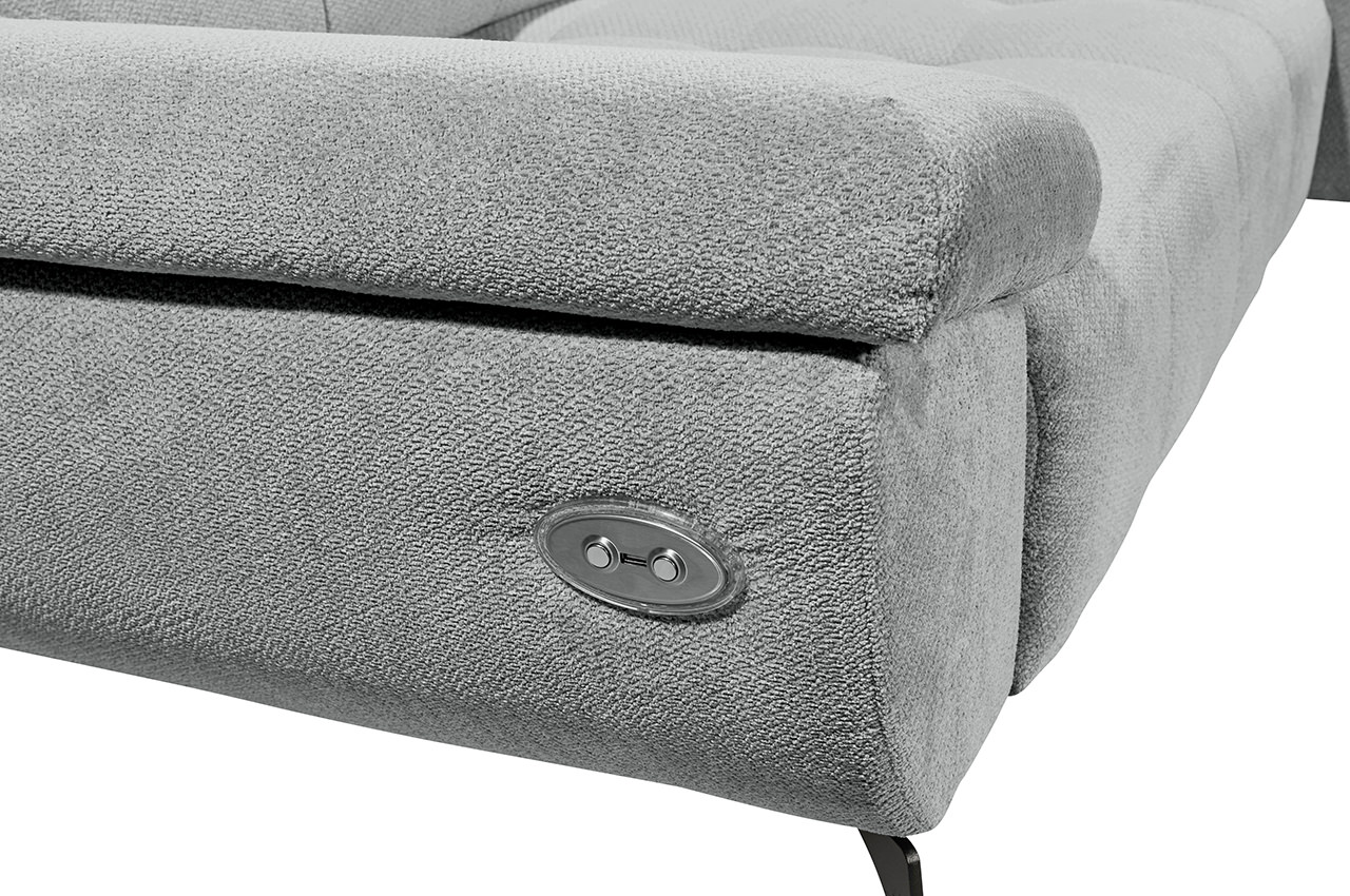 trogir ecksofa rechts stoff vinci 07 silber detailbild elektrische verstellung