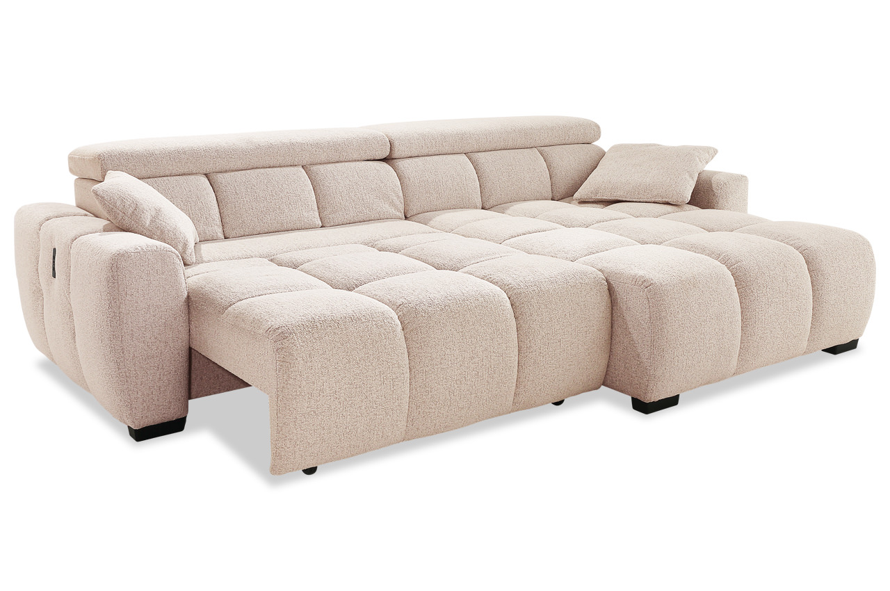ecksofa lounge rechts 432 04 beige orange mit sitzverstellung