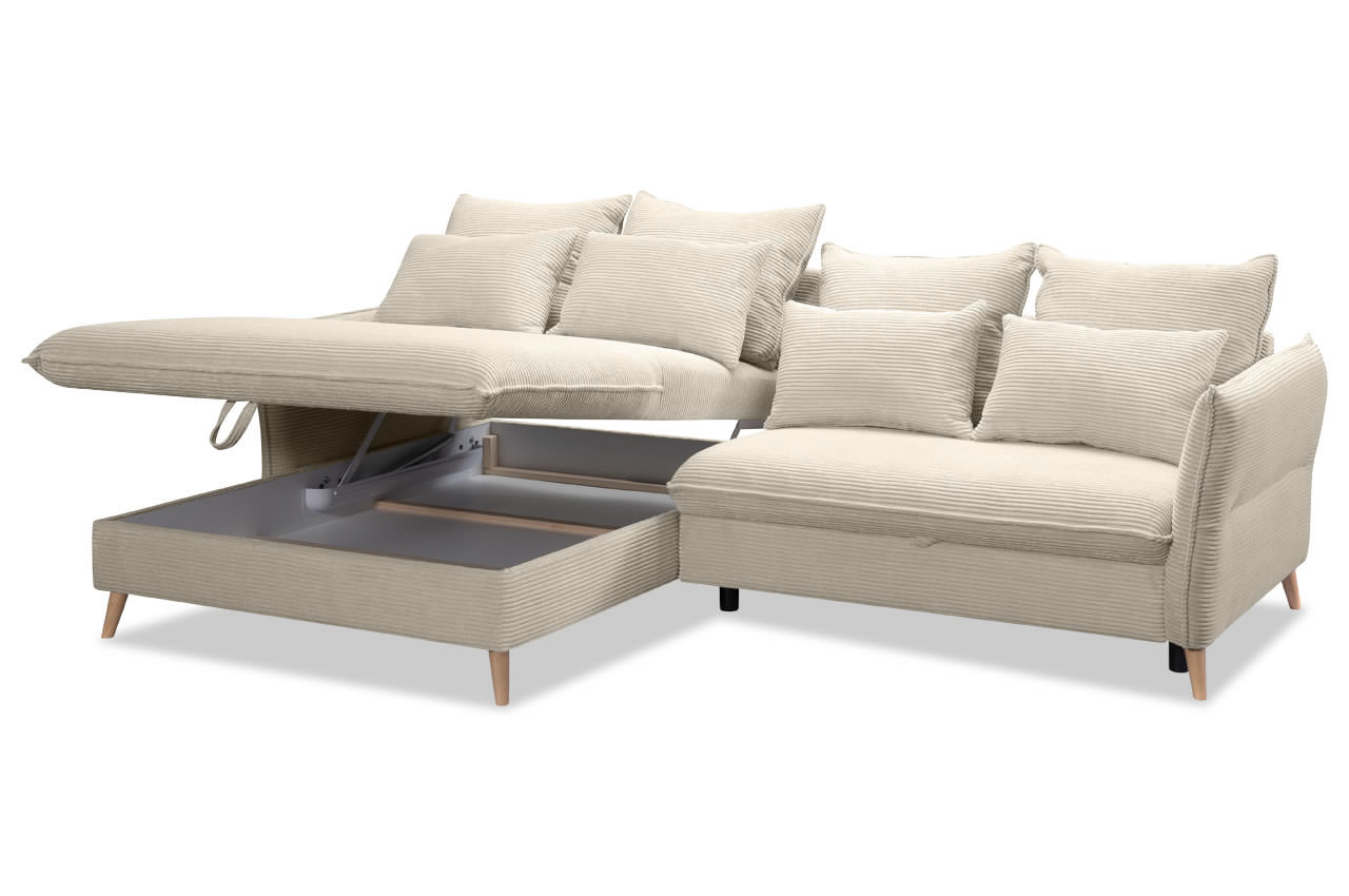 walker ecksofa links poso 100 creme bettkasten