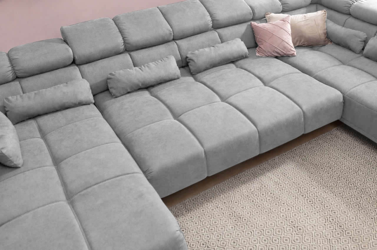 wohnlandschaft speed rechts stoff lino 122 silber detailansicht