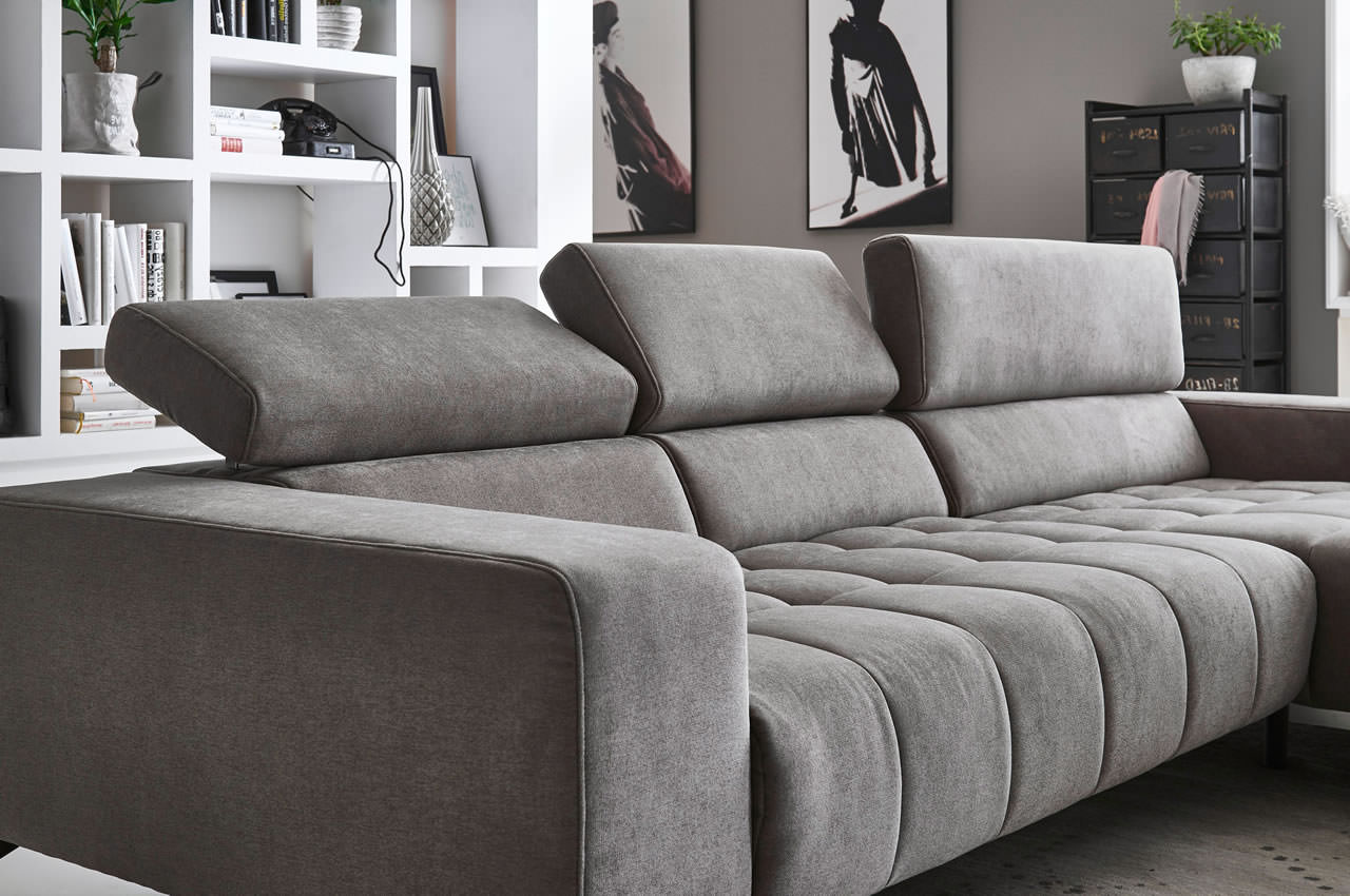 mp in18022 ecksofa chicago mit recamiere rechts nemo granit detailbild kopfteilverstellung
