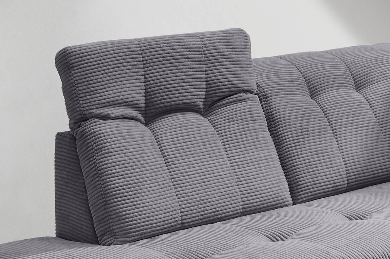 benformato fiore ecksofa links cord 4801 grau detailbild kopfteilverstellung