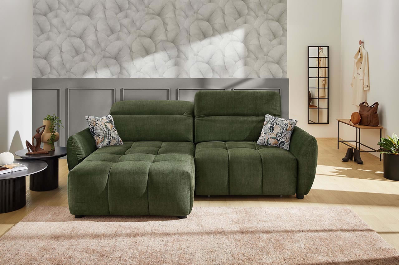 zoom ecksofa links stoff 423 03 dunkelgruen milieubild