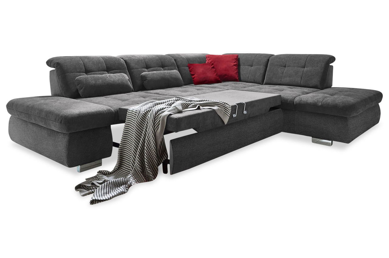 mp in17004 ecksofa mit ottomane rechts stoff belle anthrazit mit schlaffunktion mp in17004 ecksofa mit ottomane rechts stoff belle anthrazit mit schlaffunktion