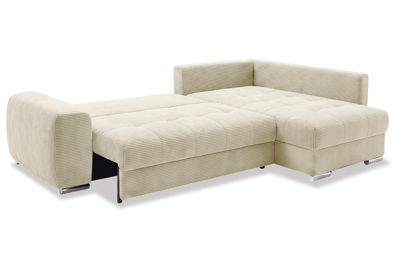 ecksofa mykonos rechts cord stripes 8622 creme schlaffunktion ecksofa mykonos rechts cord stripes 8622 creme schlaffunktion