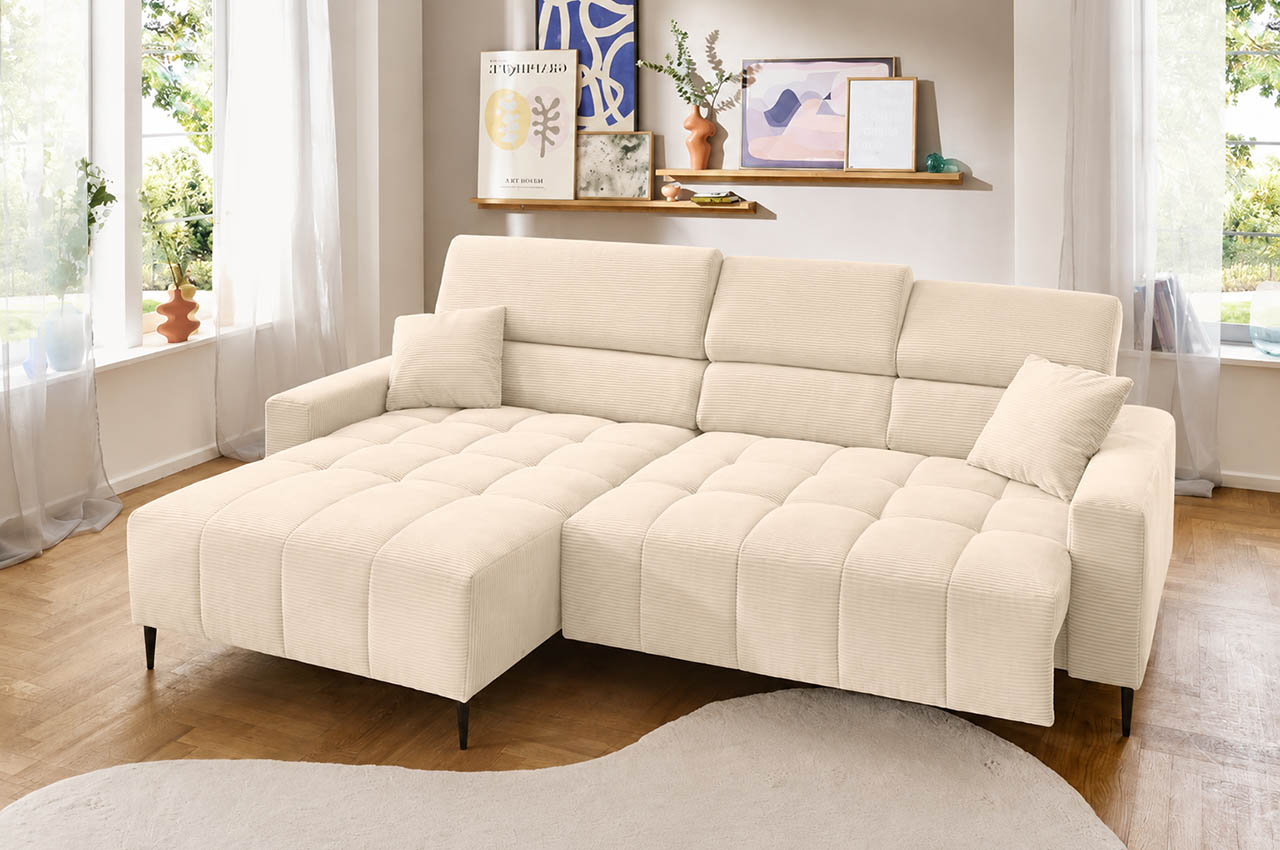 simple ecksofa links cord hydra 23 milieubild mit funktion