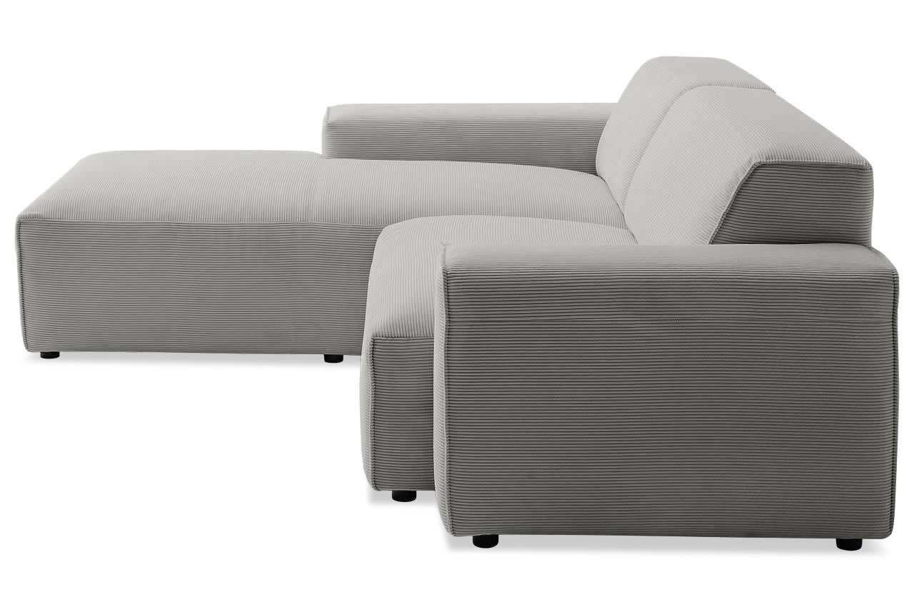 eastport ecksofa 1 5 sitzer variante links feincord grau seitenansicht eastport ecksofa 1 5 sitzer variante links feincord grau seitenansicht