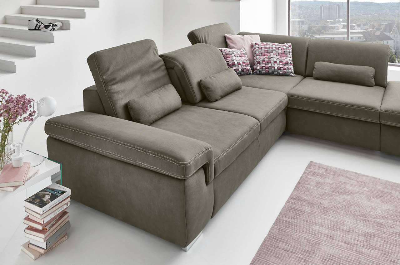 mp in17041 arvend ecksofa rechts mammut stone detailbild sitztiefenverstellung