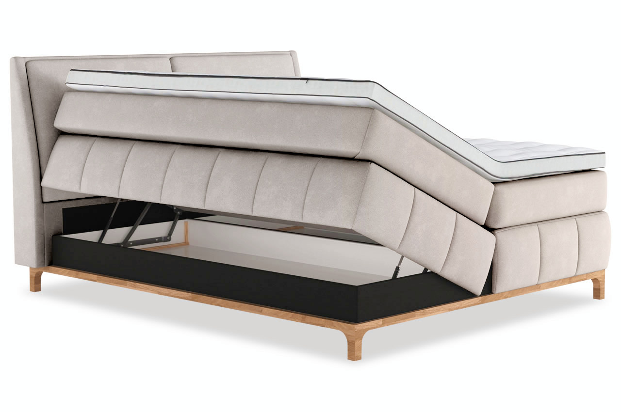 moonshot 1 boxspringbett stoff indy f221 hellgrau mit bettkasten