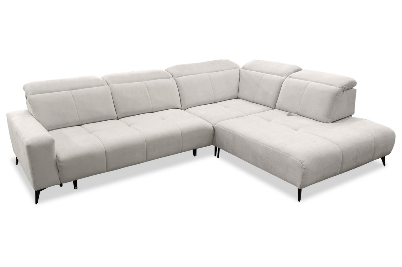 Ecksofa Parino Ottomane rechts optional mit elektrischer Verstellung
