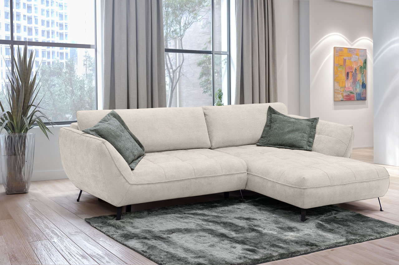 samoa ecksofa rechts stoff flow 03 creme milieubild