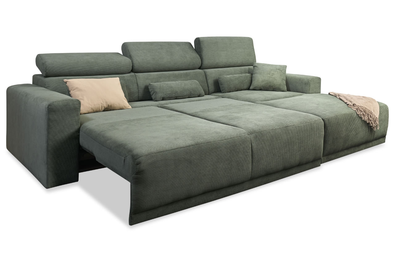 carlos ecksofa rechts feincord fjord 77 winter moss mit elektrischer verstellung