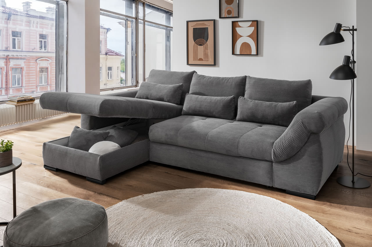 benformato federico ecksofa links cordstoff 4801 grau milieu bettkasten benformato federico ecksofa links cordstoff 4801 grau milieu bettkasten
