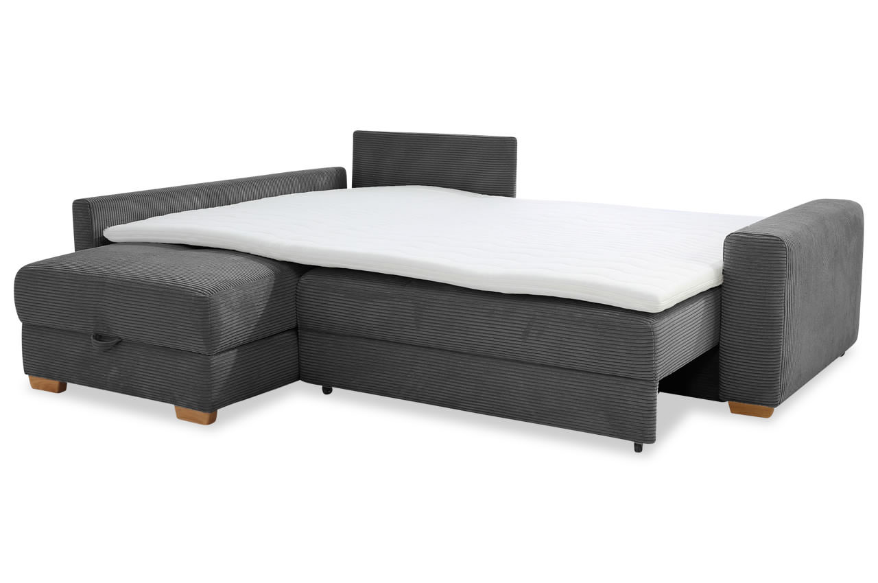 sunset ecksofa variante links cord 426 09 grau schlaffunktion mit topper sunset ecksofa variante links cord 426 09 grau schlaffunktion mit topper