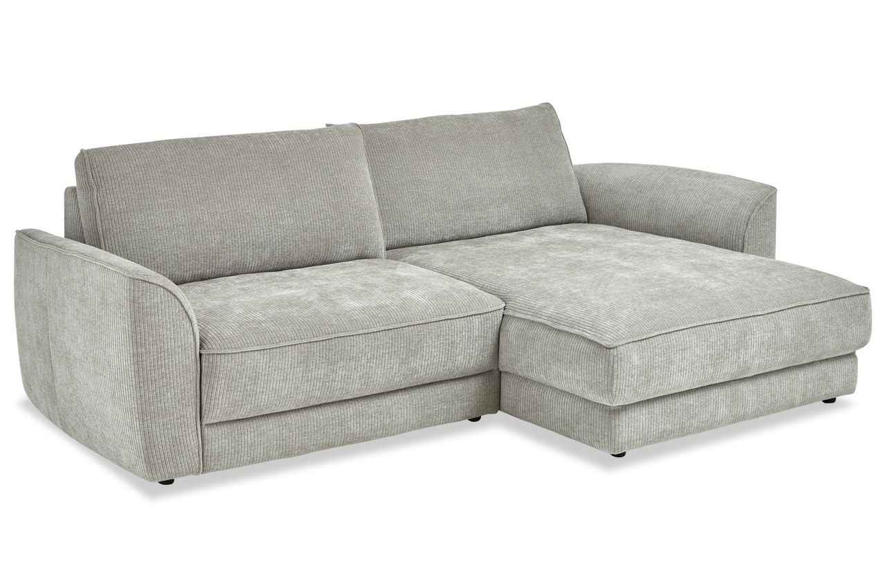 ze em24138 ecksofa rechts stoff racer silber ohne dekokissen