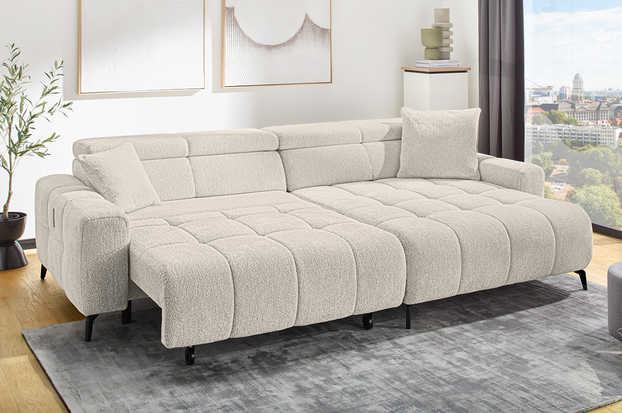 ecksofa racer rechts 454 17 greige milieubild mit elektrischer verstellung ecksofa racer rechts 454 17 greige milieubild mit elektrischer verstellung